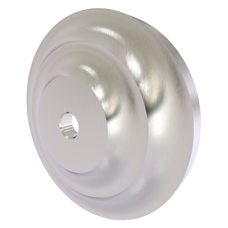 Écusson de rideau de douche leamore, Nickel satiné