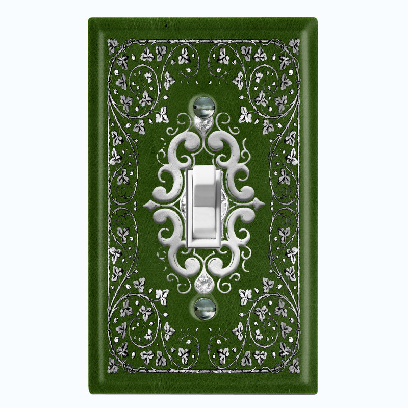 Patterned 1 - Gang Toggle Light Switch Standard Wall Plate