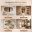 Miroir de salle de bain ovale à DEL rétroéclairé sans cadre avec antibuée, éclairage 3 couleurs, gradation continue, mémoire intelligente, verre trempé, certifié UL / ETL-537601