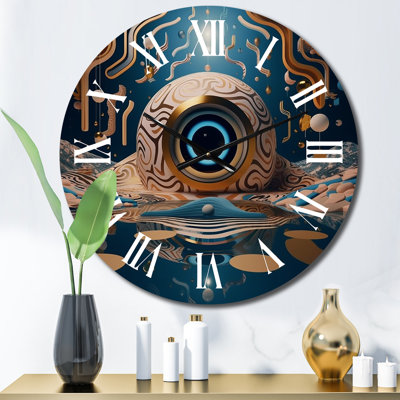 Oeil du temps, horloge murale rétro