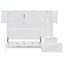 Lit escamotable simple avec placard, tiroirs et bureau