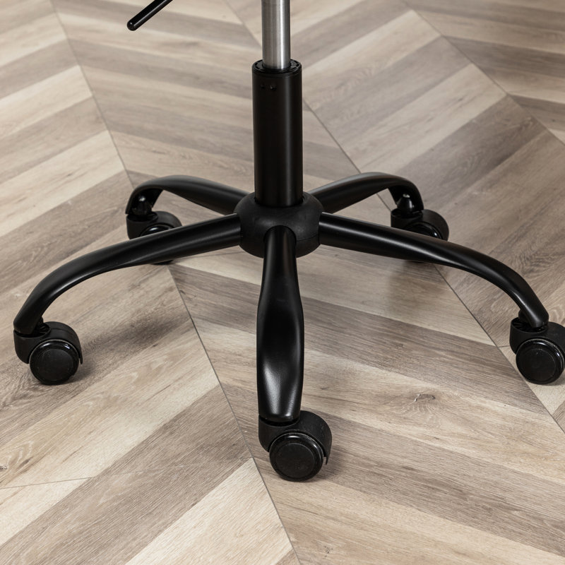 Fauteuil de bureau pivotant en tissu - travail élégant avec pivot 360 °, siège en mousse épaisse, structure en métal, bleu, assise confortable à hauteur réglable, revêtement doux, rotation, base stable, beige