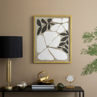 Melty Blooms II Framed Print - Solid Wood