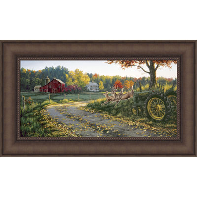 "Morning Run" par Darrell Bush, reproduction d'art encadrée