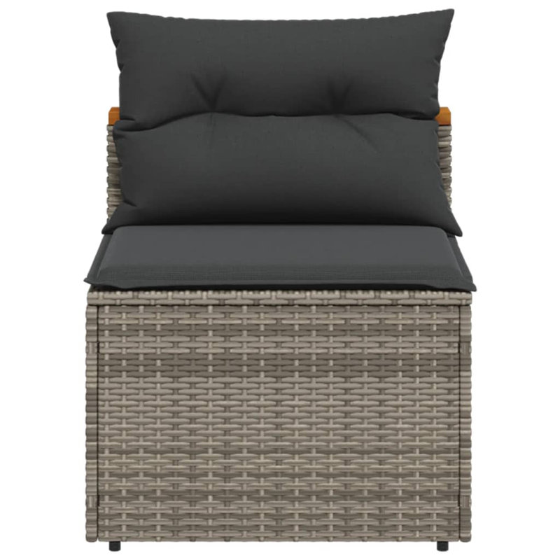 Sabiya 21.3'' Outdoor Patio Sofa, Gray/Black