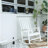 Oversized Rocking Chair With Wood-Texture, Outdoor Rocking Chair For Adults, All Weather Resistant Porch Rocker For Lawn Garden, White-947794346