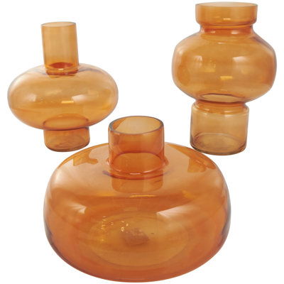 Ensemble de 3 vases de table en verre Ettie