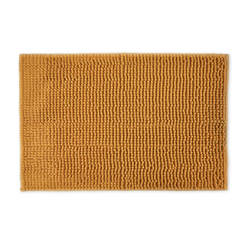Heloise Non-Slip Bath Rug, 40cm W x 60cm L, Ochre
