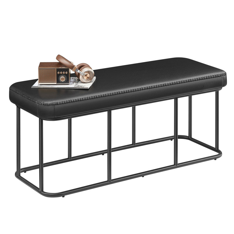 Tarita Upholstered Bench, Black