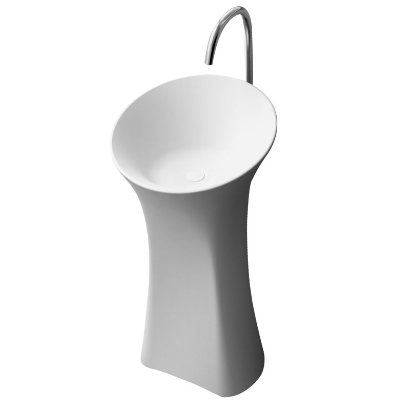 Lavabo de salle de bain à piédestal 18 po Klee