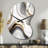 Abstract Geode Marble Waves Grey I - Boom Shape Unique Abstract Wall Clock-105568257