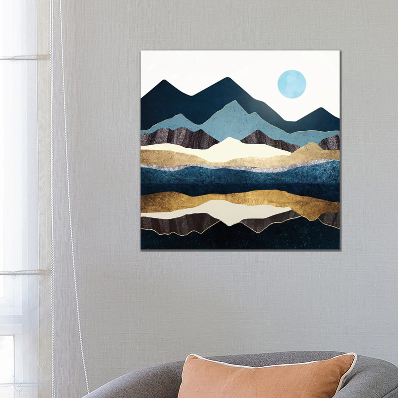 Reflect Hills - Print on Canvas, No Framed, 93.98 cm H x 93.98 cm W x 1.91 cm D