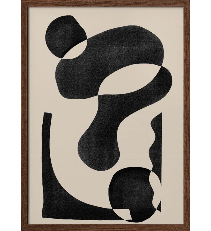 "Motif abstrait", art mural texturé encadré, Blanc, H 40 po x l 30 po
