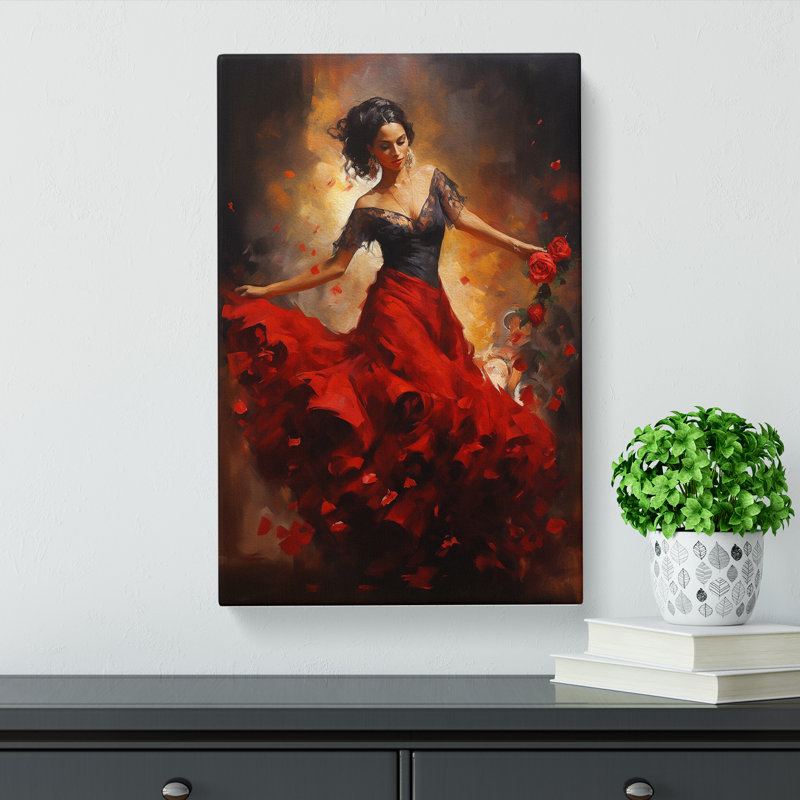 Flamenco Dancer Informel - Print, 76cm H x 50cm W x 3cm D