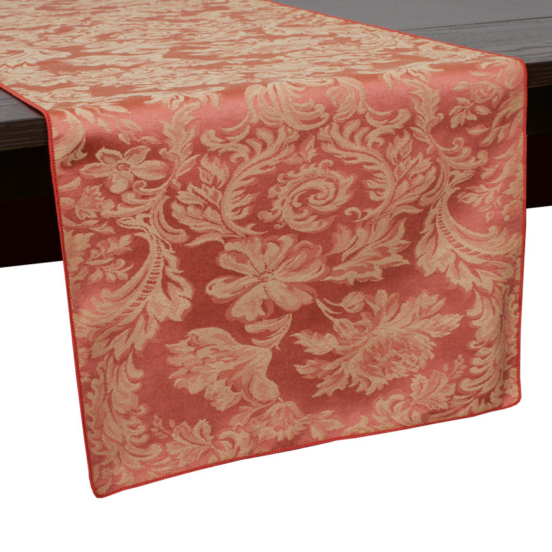Miranda Table Runner, Sienna Burnt Orange, 90" x 14" Runner, 1