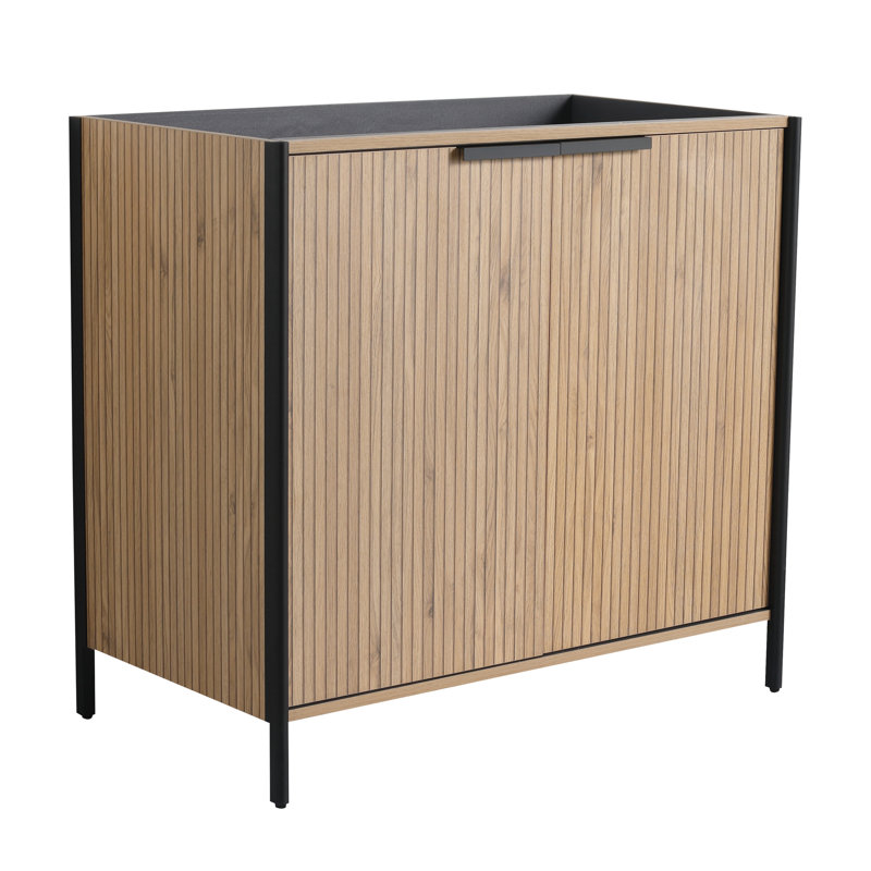 Meuble-lavabo contemporain de 36 po avec fonction de fermeture en douceur et style élégant, 35"