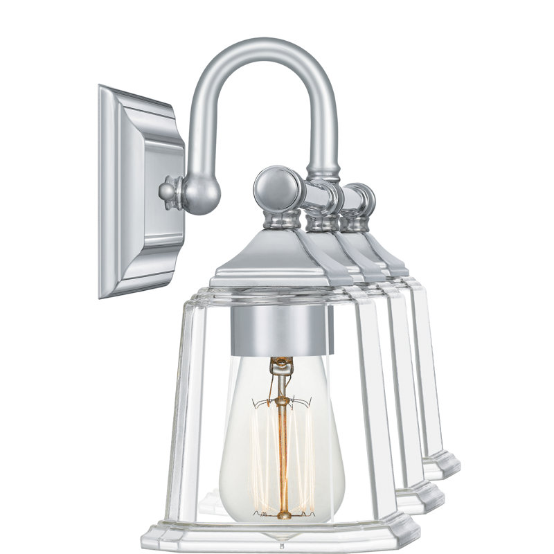 3 - Light Dimmable Vanity Light, Polished Chrome