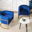Chaise en velours avec balcon incurvé pour chambre et bureau