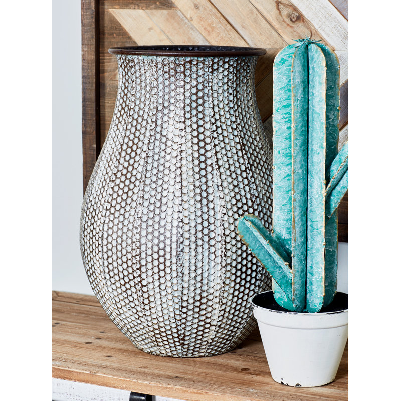 Pot à fleurs 100% en fer Hassinger, H 15 po x l 10 po x P 10 po