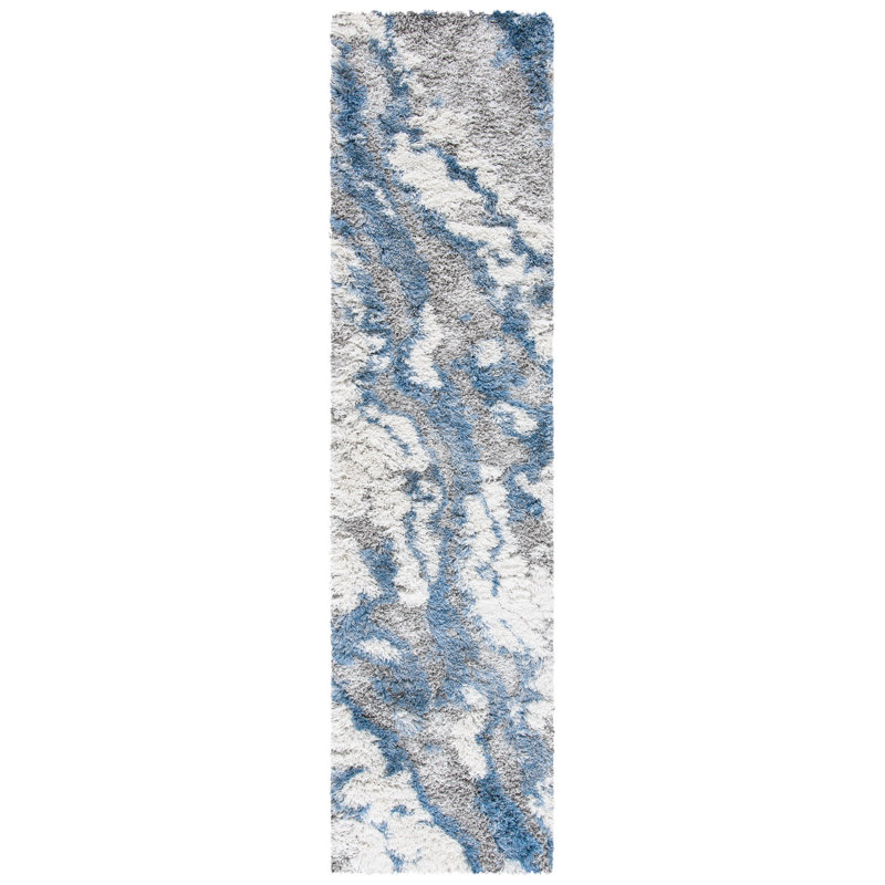 Tristan Horizon Shag 800 Performance Abstract Rug, Runner 2' x 15'