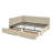 Queen Size Upholstered Tufted Storage Bed Frame, Velvet Sofa Bed with Backrest & Armrests, Beige-267245958