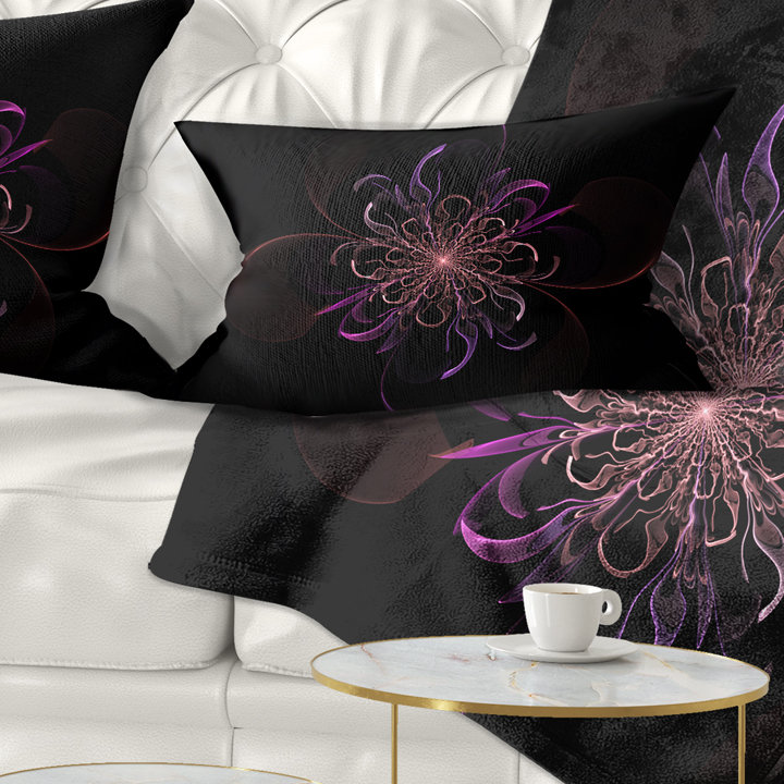 Coussin lombaire à fleur arrondie floral