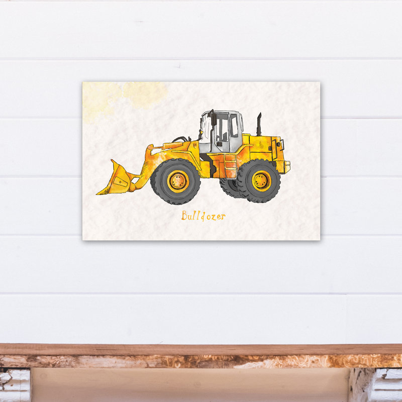 Art sur toile Borger Bulldozer, H 16 po x l 24 po x P 1,25 po