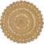 Tapis rond en jute naturel tissé à la main de 3 pi de style campagnard réversible, écologique