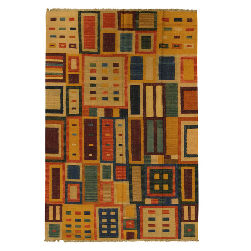 Wool Patchwork Area Rug