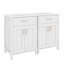 Meuble-lavabo double 48 po, meuble-lavabo en bois avec tiroirs basculants, 2 armoires de rangement et 2 meubles-lavabos séparés avec lavabos en céramique-1143274179