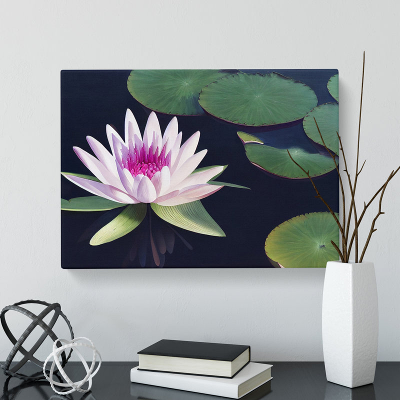 Flourishing Water Lily Flower - Wrapped Canvas