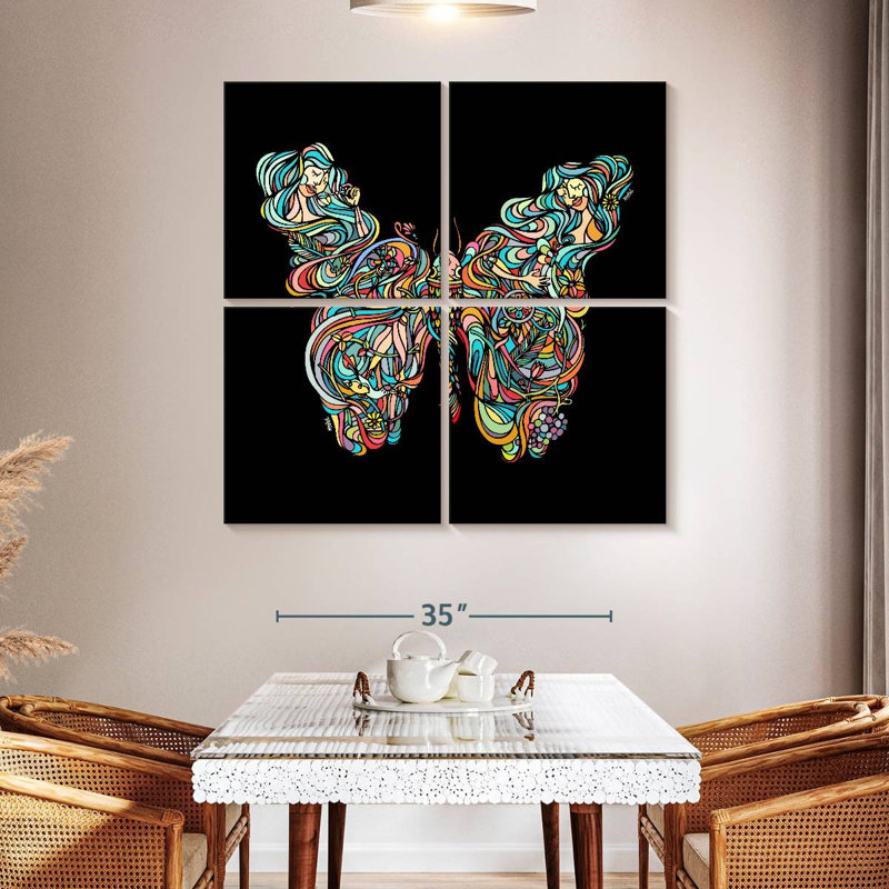 Papillon vibrant Brampt, H 45 po x l 45 po
