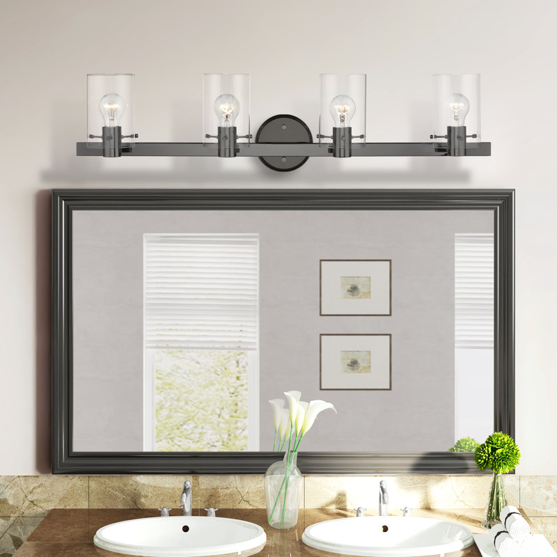 Atesha 4 - Light Dimmable Vanity Light, Black Chrome