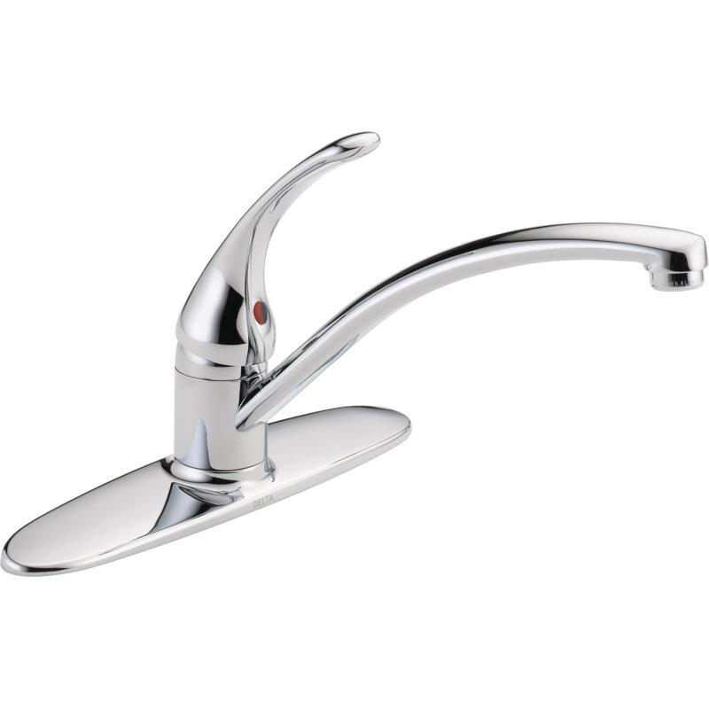 Foundations Single-Handle Kitchen Sink Faucet, 3-Hole Kitchen Faucet, Brilliance Stainless