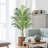 Artificial Palm Tree Indoor Plant Tall Fake Tropical Paradise Palm Tree In Pot With Real Bark Design Faux Areca Palm Tree
