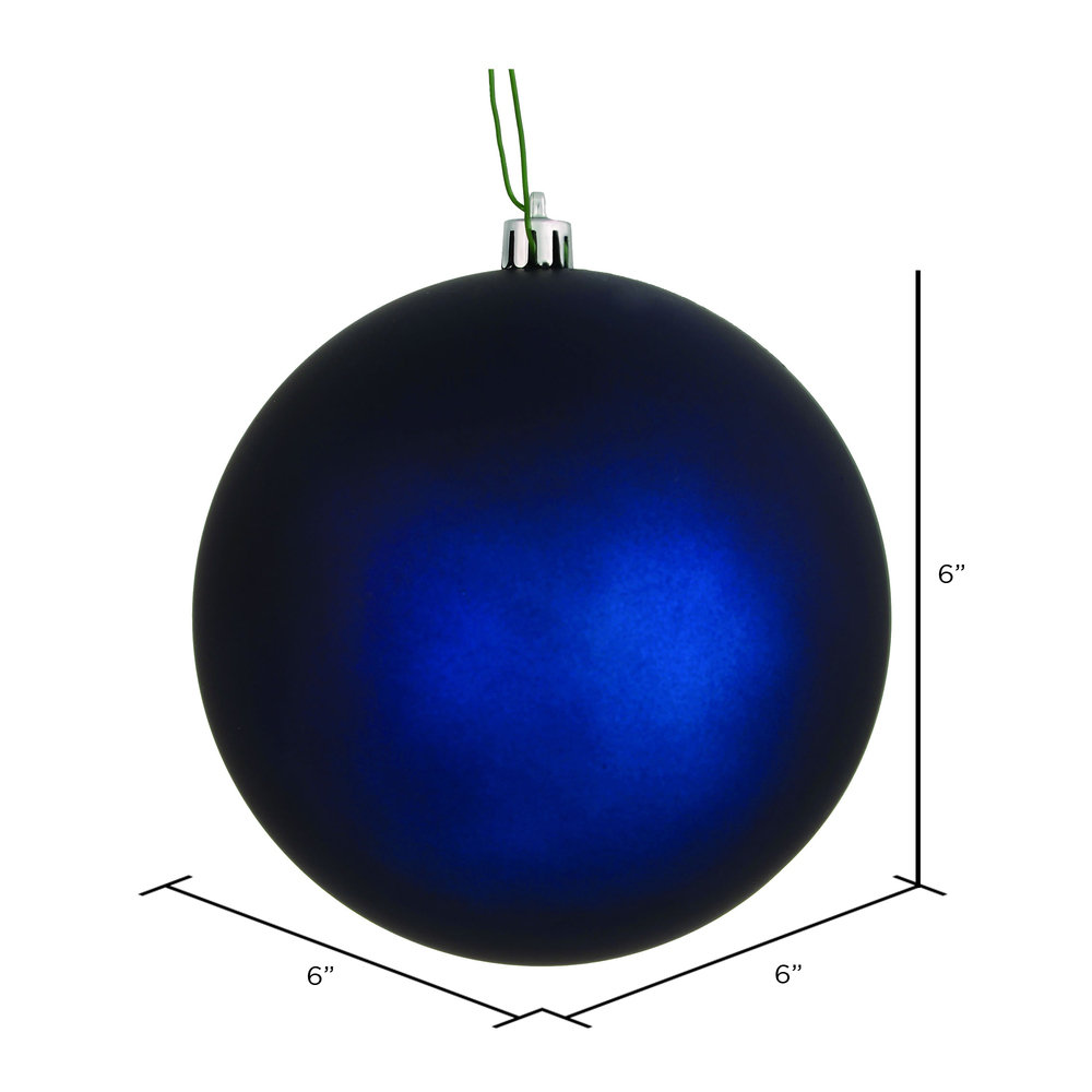 Shatterproof Bauble, 6" H x 6" W x 6" D, Midnight Blue