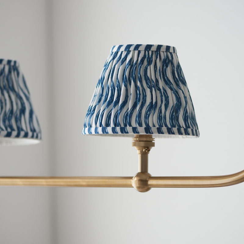 Santiago 4 - Light Shaded Chandelier, Blue