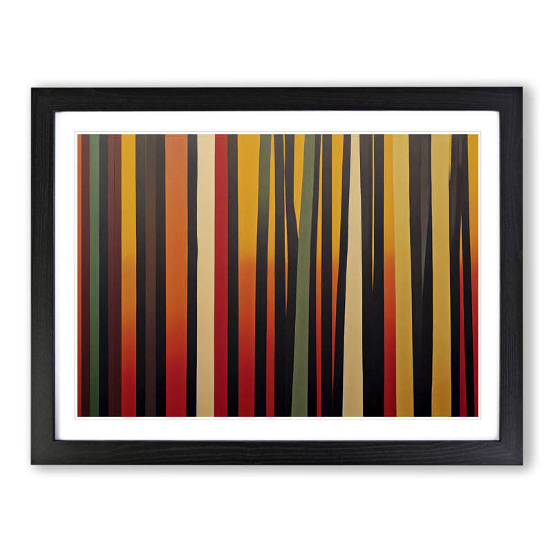 XH1022-630X An Exquisite Abstract Forest - Single Picture Frame Painting, 34cm H x 46cm W x 2cm D, Black