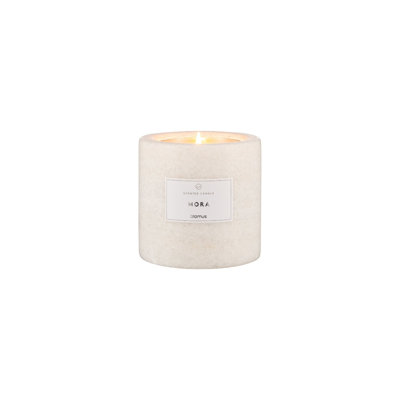 Bougie parfumée FRABLI avec récipient en marbre - petit - parfum Mora