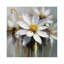Panneau de marguerites blanches audacieuses, sans cadre, murale, 16 x 16 po