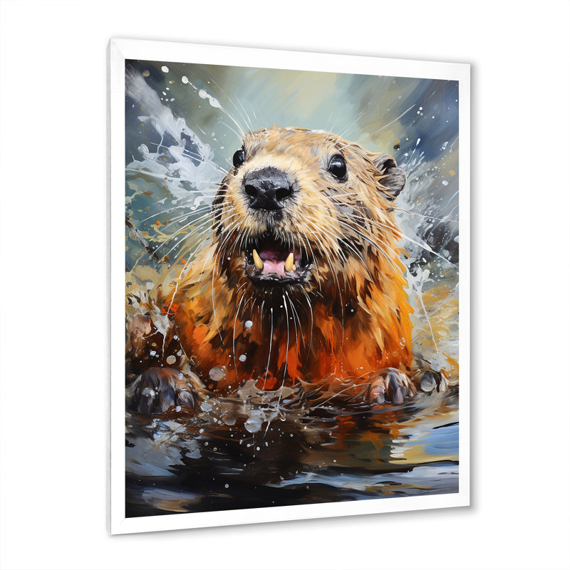 Danse brune I - art mural, H 20 po x l 12 po x P 1 po, Cadre simple blanc