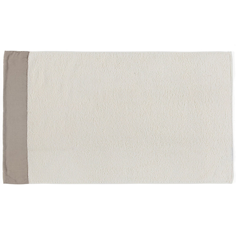 Serviette de bain 100% coton Dacus, Crème / gris