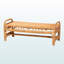 Banc vénitien d'appoint en rotin tissé avec tablier décoratif en osier