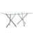 5-Piece Modern Glass Top Dining Set with 4 Upholstered Cantilever Chairs-1702072023