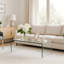 Table basse en verre trempé, centre de table transparent moderne de 42,5 po sans assemblage