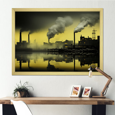 Impression sur toile, paysage de cheminée monochrome