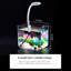 Mini ensemble de démarrage d'aquarium pour décor de poisson - Petit aquarium en plastique ultra-clair avec pince lumineuse - Base antidérapante, parfait pour les petits poissons - affichage à la maison ou au bureau - 7,5 x 10,5 x 12,5 cm