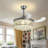 42''Retractable Crystal Chandelier Fan With Remote Control 3 Color 3 Speed Change-923637102