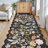 Hallway Rug Washable: Extra Long Floral Scalloped Carpet Non Slip Boho Rug for Indoor Entryway Stain Resistant Rug for Living Room-684027277-678585213