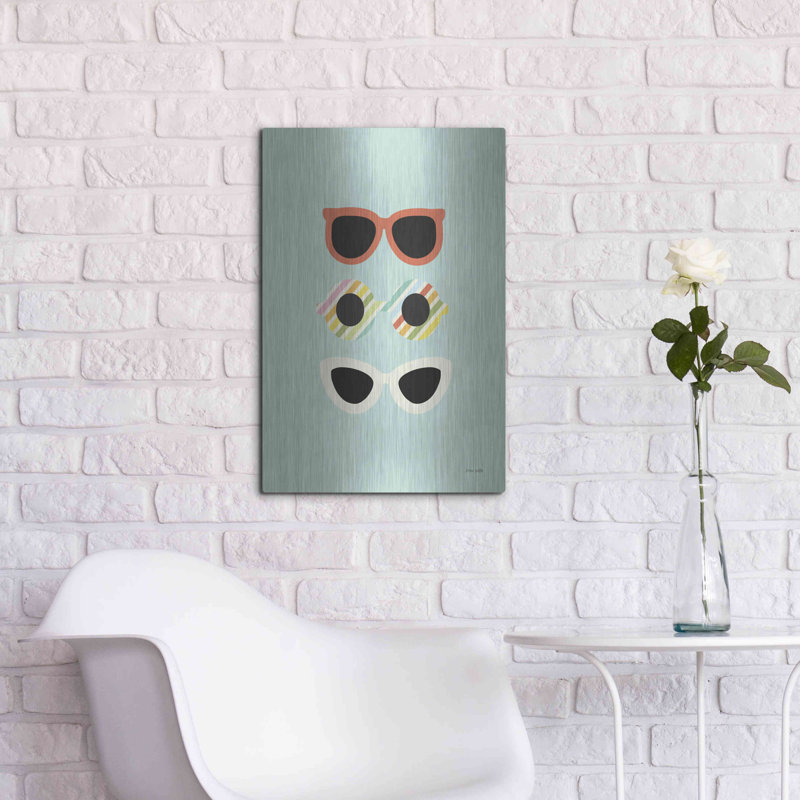 «Ivy Bronx», lunettes de soleil «Glamour Sun» par Ann Kelle Designs, art mural en métal, 16 po x 24 po